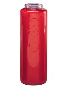 red glass seven day candle
